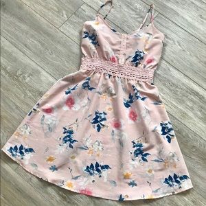 floral fit and flare dress ☁️